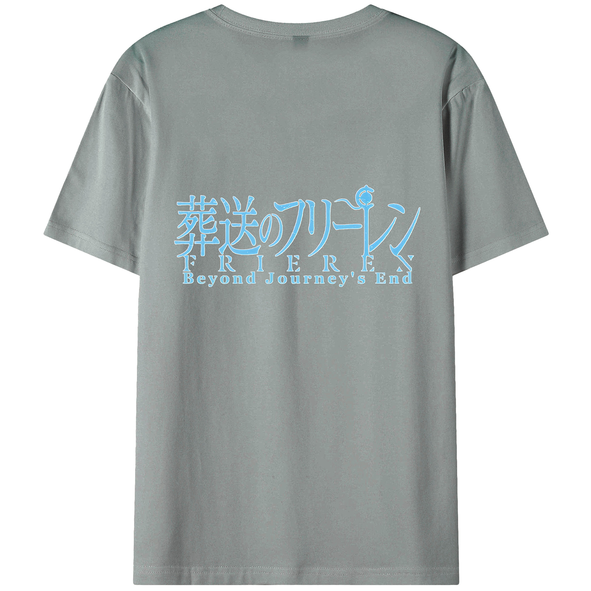 （画像用） 葬送のフリーレン Frieren 綿100％ メンズ半袖Tシャツ（バックプリント） 通気性